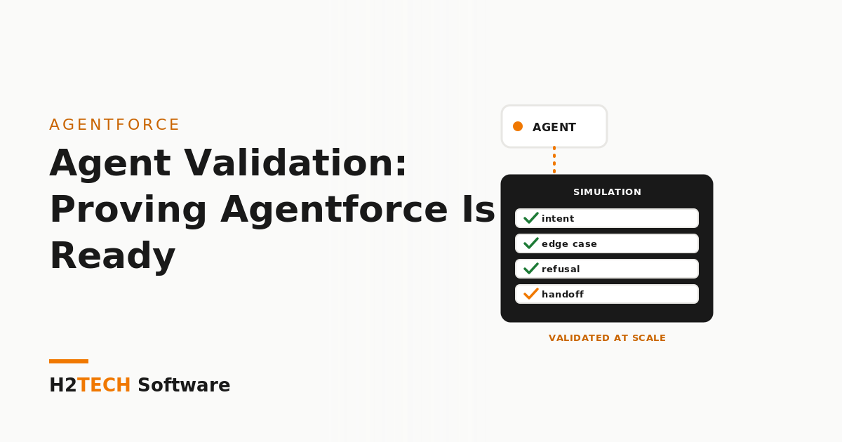 Agent Validation: How to Prove Your Agentforce Agent Is Ready for Real Customers