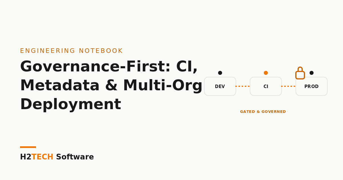 Governance-First: CI, Metadata, and Multi-Org Deployment