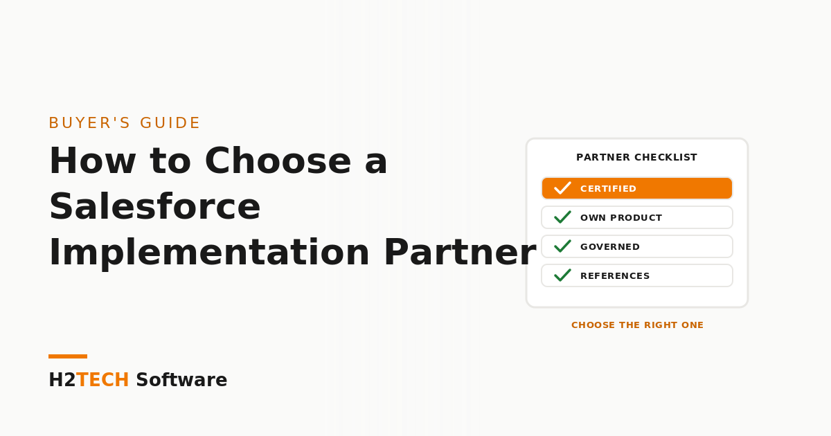 How to Choose a Salesforce Implementation Partner: A 2026 Buyer's Checklist